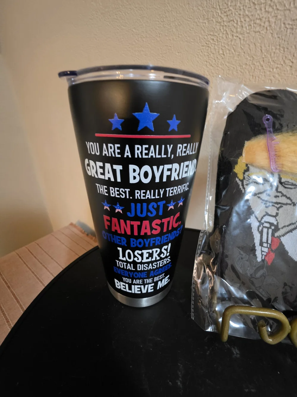 Novelty Yellow Party Brush & Tumbler Set - Political Character Theme